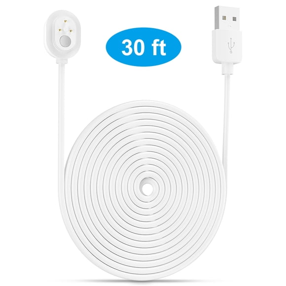 Power Cord for Arlo Ultra 4K UHD Magnetic Chanrging Cable Waterproof Without Plug for Indoor and Outdoor Use 6M/9M 1pcs White