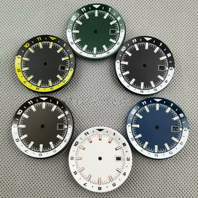 Soldat kvarter Brandy Green Luminous Watch Dial Replacement Parts For Seiko (NH35 NH35A )  Accessories - Walmart.com