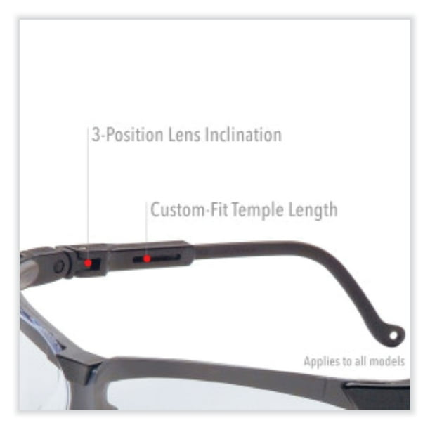 Genesis Safety Eyewear, Black Nylon Frame, Clear Polycarbonate Lens Genesis Safety Eyewear, Black Nylon Frame, Clear Polycarbonate Lens