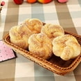 thumbnail image 4 of Rectangle Bread Basket Rattan Storage Basket Food Fruit Vegetable Serving Basket Supermarket Restaurant Display Tray, 4 of 5
