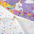 thumbnail image 4 of Metsweet Cartoon Unicorn Bedding, Colorful Flower Rainbow Duvet Cover Full,3pcs,1 Duvet Cover and 2 Pillowcases, 4 of 6