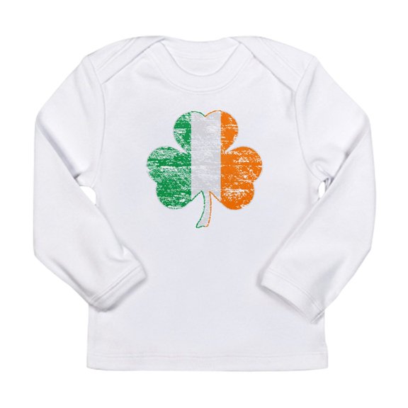 CafePress - Vintage Irish Flag Shamrock Long Sleeve T Shirt - Long Sleeve Infant T-Shirt