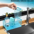 Sponge Holder Caddy with Auto Draining Tray Stainless Steel for Kitchen Sink in Silver 29CPH020019 - The Home Depot