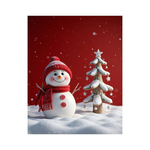 Paint by Numbers Kit for Adults, Snowman Winter Tree Scene Paint by Numbers, Easy Paint by Numbers Kit for Adults Beginner, DIY Adult Paint by Number Kits on Canvas, Home Decor