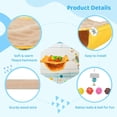 thumbnail image 4 of Bird Nest House, Warm Fleece Hammock Bird Nest Bed with Rattan Balls & Grinding Stone, Winter House Bed Hanging Hammock Toys Bird Wood Perch for Parrots, 4 of 6