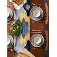thumbnail image 2 of Boanket Blue Gold Gray Marble Table Runner - 36 Inch Long, Kitchen Dining Table Runner Dresser Scarves, Modern Abstract Mountain Art Farmhouse Decor for Coffee Tables Wedding Party Banquet, 2 of 8