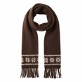 thumbnail image 6 of LUVDA Fair Isle Knit Scarf for Women Fringe Warm for Fall Winter, 6 of 6