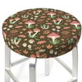 thumbnail image 3 of Lsque Mushrooms and Autumn Round Bar chair cushion covers Velvet Fabric Premium Comfort Protects from Scratches and Stains for 14-17 Inch Chair- 12 inch, 3 of 7