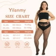 thumbnail image 5 of Yilanmy 2 Pairs Plus Size Pantyhose for Women 20D Sheer High Waist Tights, 5 of 7