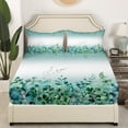 thumbnail image 3 of Erosebridal Tree Eucalyptus Leaves Bed Sheets Set Queen Size,Tree Branches Bedding Sets Queen Size,Botanical Decor,Breathable,4 Pieces, 3 of 7