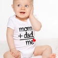 thumbnail image 1 of DPTALR Toddler Baby Boys Girl Comfortable Letters Heart Print Short Sleeve Romper Jumpsuit, 1 of 8