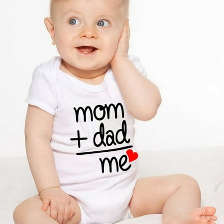 

Dezsed 0-24M Short Sleeve Body Newborn Clothes Clearance Toddler Baby Boys Girl Comfortable Letters Heart Printed Cotton Romper Jumpsuit