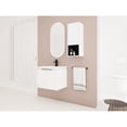 thumbnail image 2 of Wall-Mounted Bathroom Vanity with Soft Close Doors and Side Shelves / Easy Access to Bathroom Items, 2 of 7