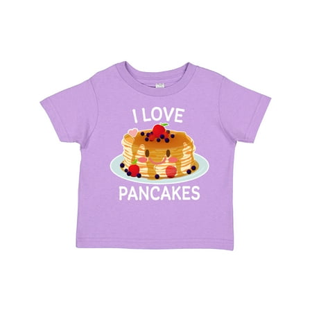 

Inktastic I Love Pancakes with Cute Stack of Pancakes Gift Toddler Boy or Toddler Girl T-Shirt