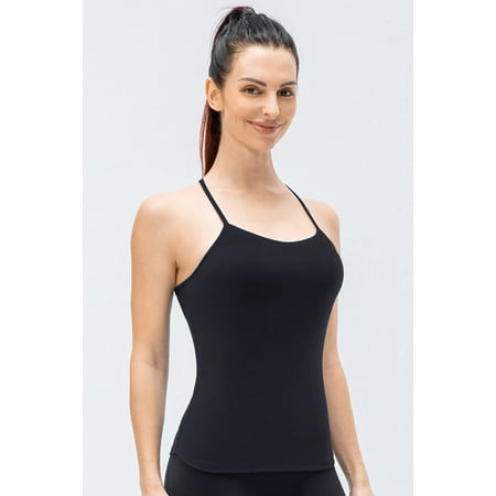 

Crisscross Back Spaghetti Strap Yoga Cami