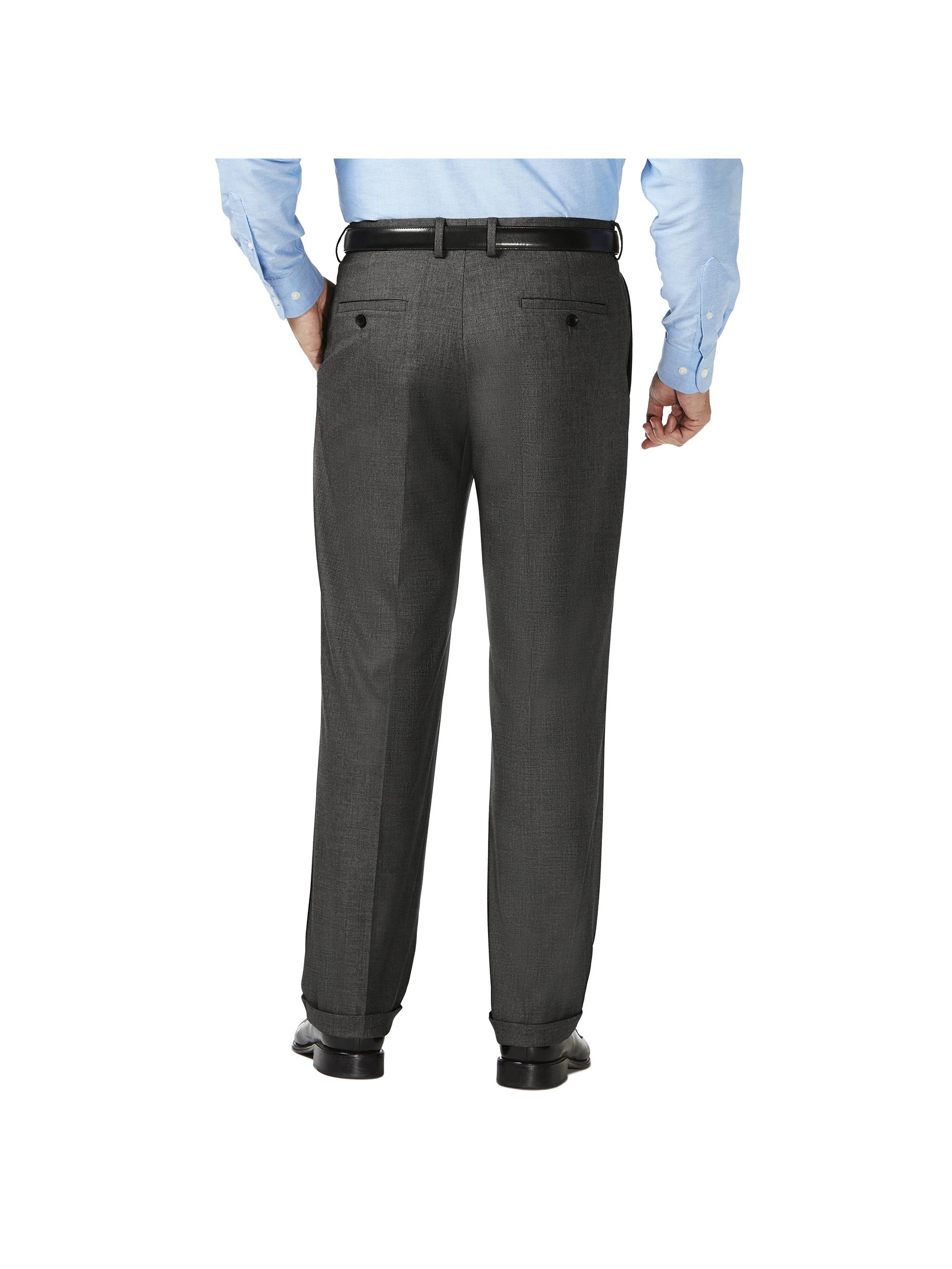 JM Haggar Men's Big & Tall Sharkskin Pleat Front Dress Pant  Classic Fit HD90654 - image 3 of 9