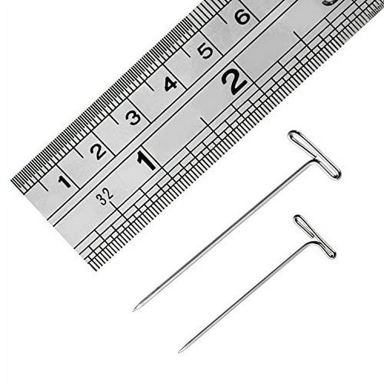 Dreamlover 90 Pieces Hand Sewing Needles for Making Wigs, Straight T Wig  Pins for Mannequin Head, C Curved Needles for Leather Sewing, I Shaped  Cross