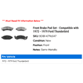 thumbnail image 2 of Front Brake Pad Set - Compatible with 1972 - 1979 Ford Thunderbird 1973 1974 1975 1976 1977 1978, 2 of 2