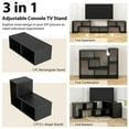 thumbnail image 5 of Topcobe 3 Pieces Adjustable TV Stand for TVs up to 65 Inch with Shelves, Modern Mid Century Entertainment Center with Storage-Mixed Black, 5 of 11