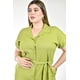 thumbnail image 5 of Vestido camisero de lino Roman Fashion /Tallas Extras 2107 (Pistache) verde claro 42, 5 of 6