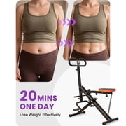 Evitormill Squat Machine with Timer, Foldable 2-in-1 Adjustable Squat Assist Trainer Machine , 330lbs Support, Black