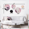 thumbnail image 4 of Designart "Mysterious Marble Pink and Black II" Abstract Marble Metal Wall Art Set of 5 Piece, 4 of 5