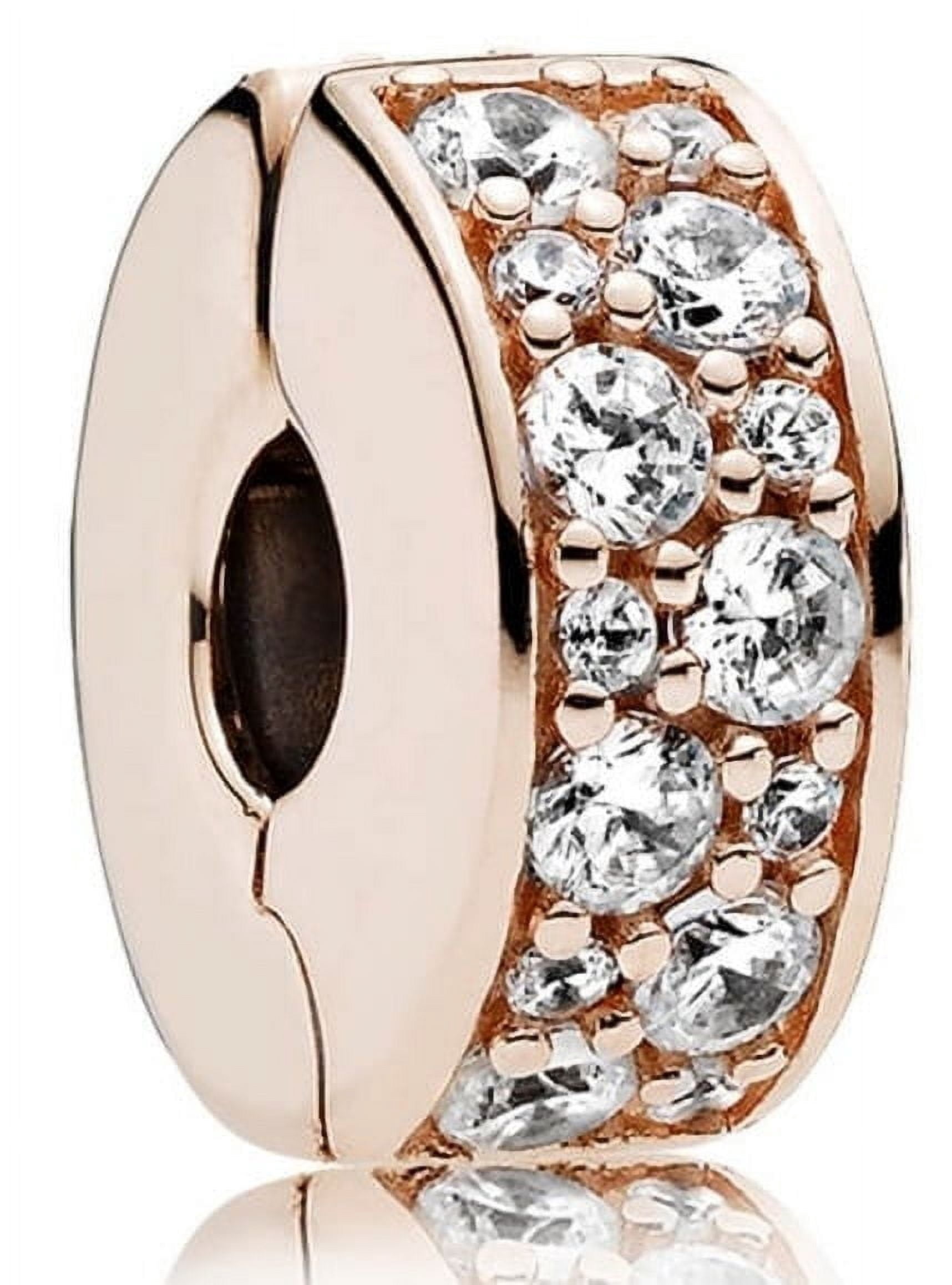 Rose Shining Elegance Clip Charm - 781817CZ