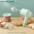 thumbnail image 4 of INTEXCA Robot Culinaire et Mélangeur Sans Fil 2-en-1 - Hachoir 300 ml avec 2 Fouets - Rechargeable par USB à 5 Vitesses - Blanc, 4 of 6