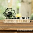 thumbnail image 2 of Craftnamesign Custom Bee Lover Desk Name Plate, Manager Metal Nameplate, Beekeeper Office Decor, 2 of 5