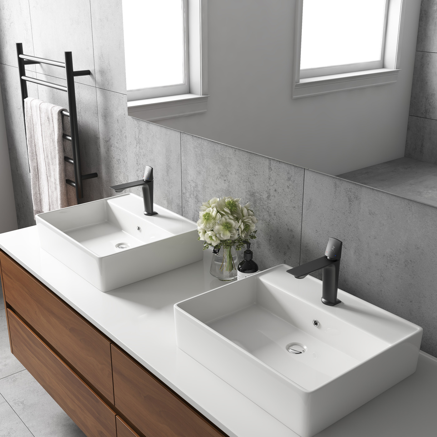 YZZY Bathroom Faucet Single Handle Sink 1 Hole Basin Faucet Black Brass Lavatory Sink Faucet