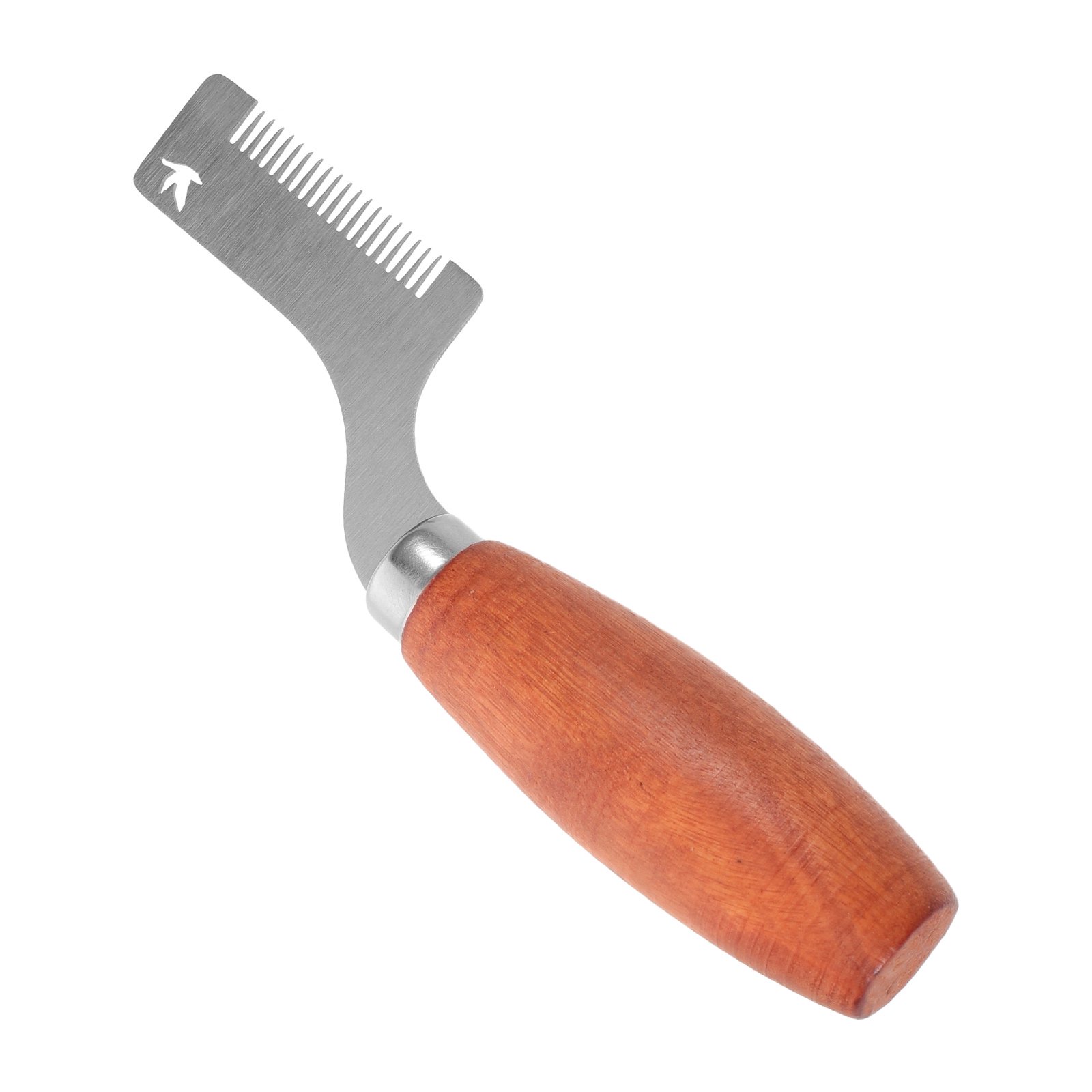 FOMIYES Stainless Steel Leek Slicer Tool with Wooden Handle for Precision Vegetable Julienne Cutting