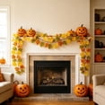 thumbnail image 5 of Yyuenw 78.74in Artificial Maple Leaf Fall Garland Hanging Vine, Autumn Foliage Decor for Halloween Thanksgiving Fireplace Door Indoor Outdoor Home Decor, 5 of 9