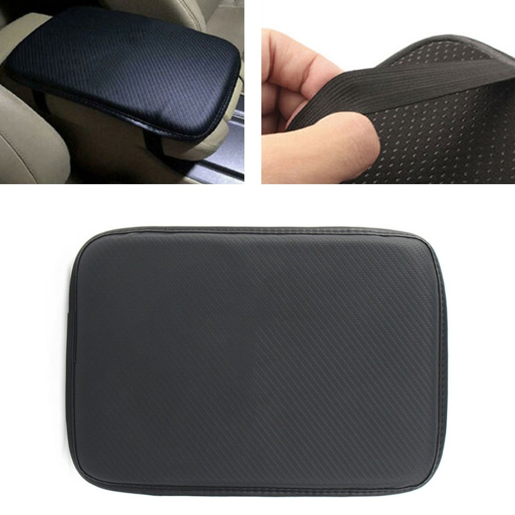 Car Carbon Fiber Center Console Armrest Cushion Mat Pad Cover For Jdm