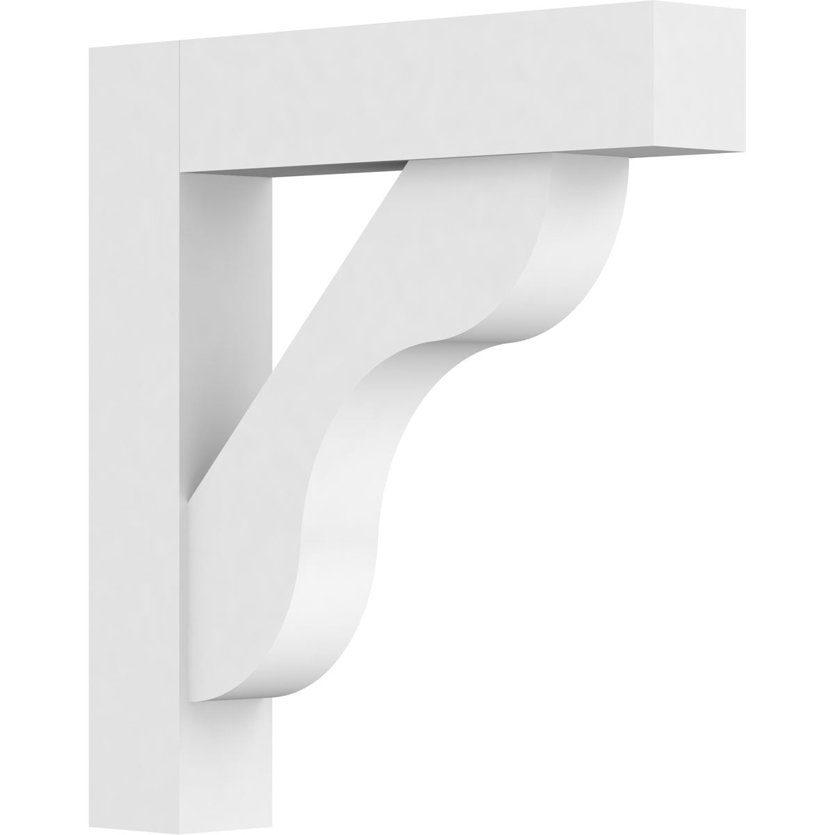 3"W x 18"D x 18"H Standard Carmel Architectural Grade PVC Bracket With