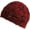 Floral Burgundy, variant on Soft Crochet Beanie Hat for Women Ladies Girls Solid Color Beige Knitted Cutout Slouchy Skull Cap