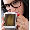 thumbnail image 2 of 3drose, Small Gold Metal Effect Honeycomb Pattern, 11oz Two-tone Red Mug, 2 of 6