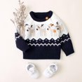thumbnail image 4 of Christmas Baby Girls Boys Sweaters Coat Kids Knitting Pullovers Sweatshirt Winter Tops Boys Girls Cartoon Long Sleeve Sweaters, 4 of 8