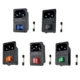 thumbnail image 2 of 1PC Male AC Power Cord Inlet Socket With Rocker Switch Fuse Holder,250V,10A BLUE, 2 of 9