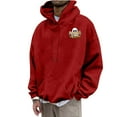 thumbnail image 2 of BiZtdJrK Mens Novelty Sweatshirt Halloween Cute Print Hooded Sweatshirts Casual Long Sleeve Drawstring Pullover Big and Tall Cool Streetwear Red XXXL, 2 of 4