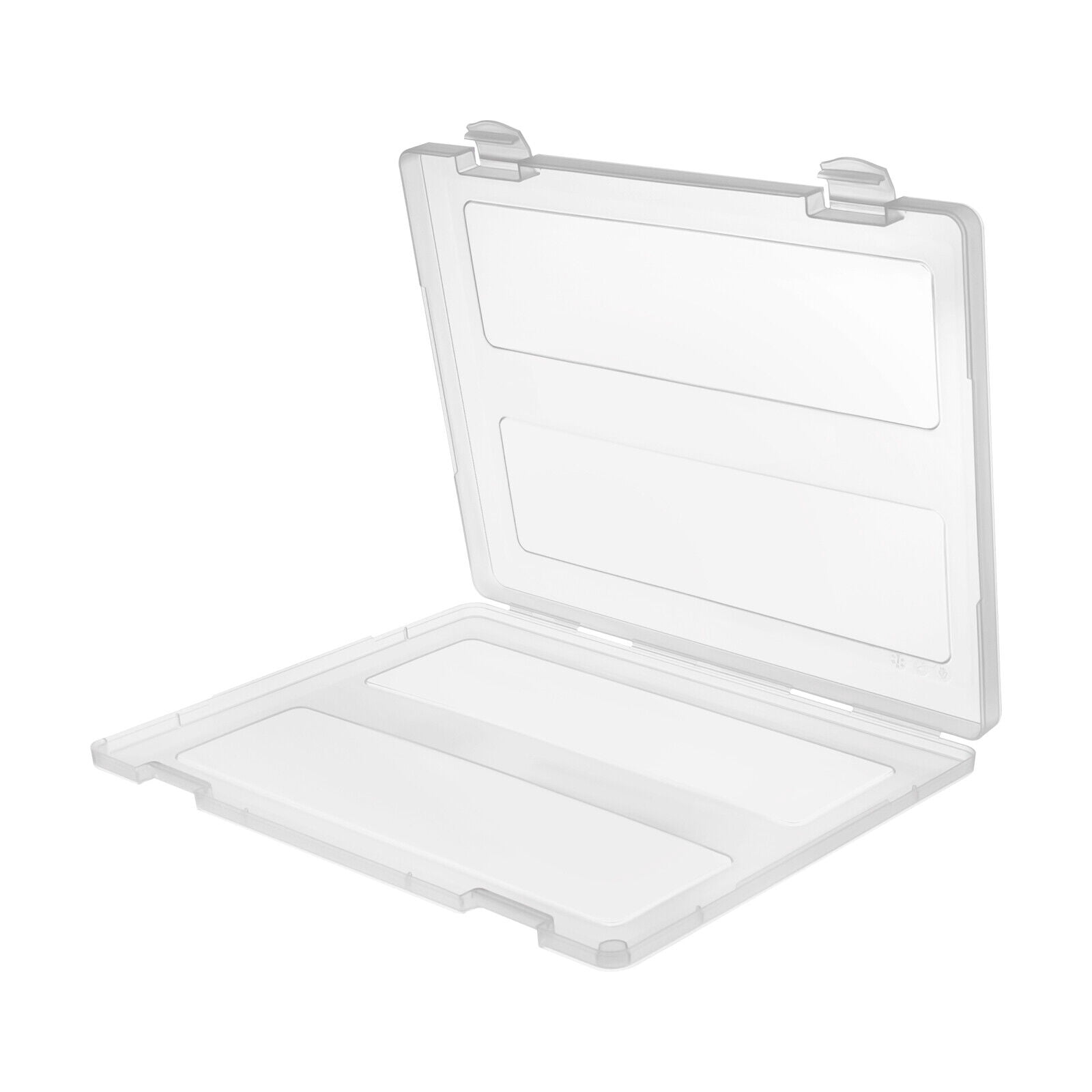 Clear Snap-tight Design File Box, Document Organizer Box,15 Boxes Paper Storage Box Office Accessory PP