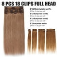 thumbnail image 5 of Benehair 100% Real Remy Human Hair Extensions Clip In Thick Double Weft Full Head 10"-24" Blonde Women Caramel Hair, 5 of 10