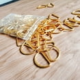 thumbnail image 2 of EeaseCA 100PCS Metal Shoulder Strap D Ring Multipurpose Bag Webbing Ring Accessories for Luggage Clothes Backpack Belt (Golden), 2 of 8