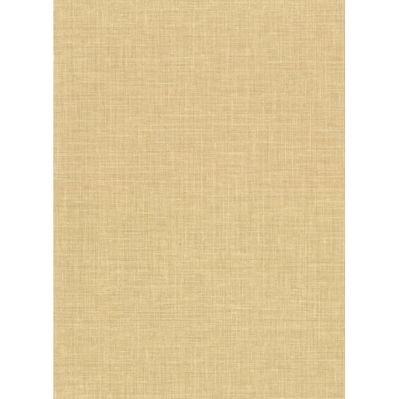 Warner Upton Wheat Faux Linen Wallpaper, 27-in by 27-ft, 60.8 sq. ft