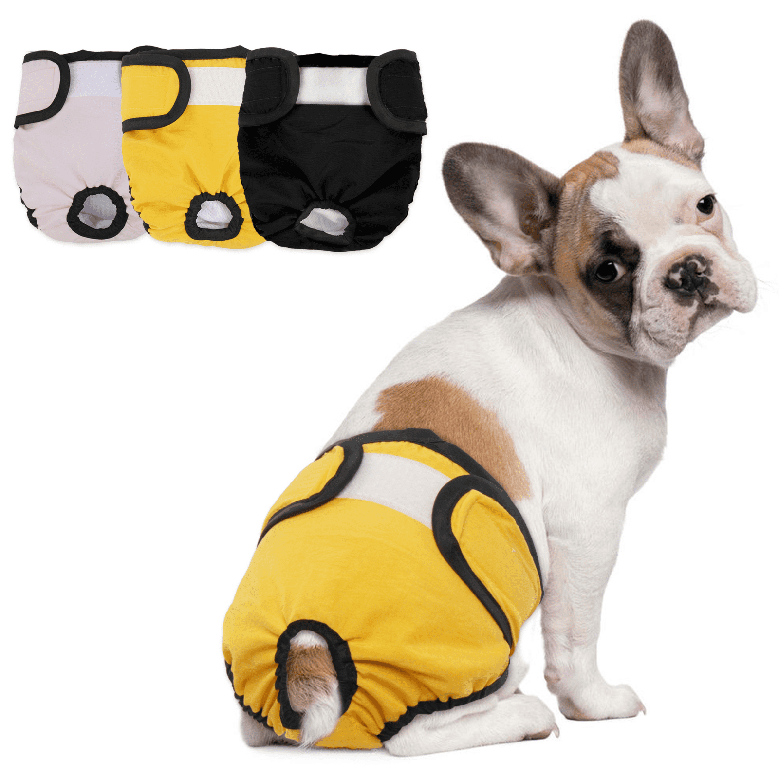 ROZKITCH Washable Dog Diapers 3 Pack for Female Dog Durable Doggie