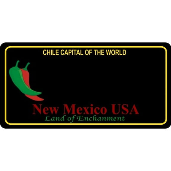 New Mexico Chile Capital Blank Photo License Plate