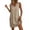 Khaki, variant on Vivianyo HD Women's Casual Sleeveless Shift Dress, V-Neck Linen-Blend Mini Dress with Pockets, Women's Beige, Sizes S-2XL
