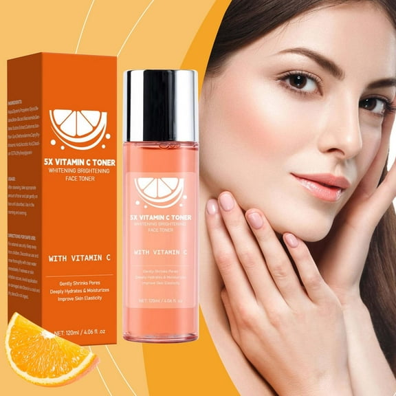 Hauiodp Vitamin C Toner, Face Toner for Dark Spots, Pore Refining, Discoloration Correcting – With Niacinamide – Reduces Fine Lines and Wrinkles 120ml