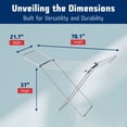 thumbnail image 4 of Leifheit Siena 180 Classic Lightweight Foldable Clothes Drying Rack, Silver, 4 of 9