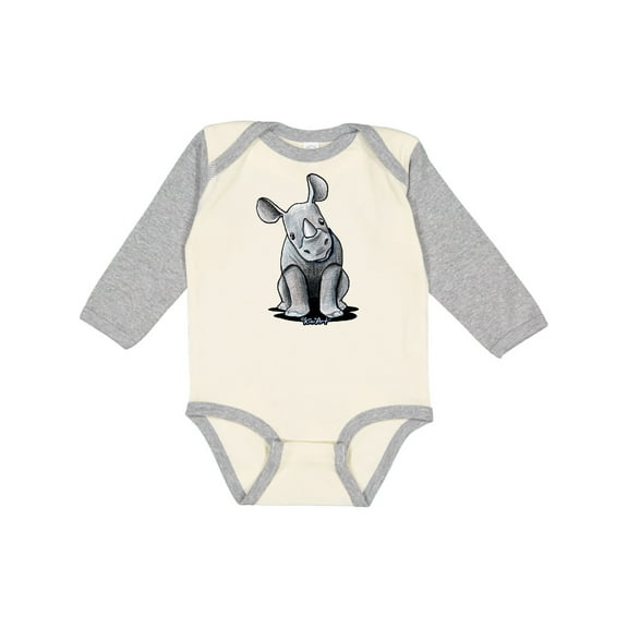 Inktastic Curious Rhinos Boys or Girls Long Sleeve Baby Bodysuit