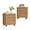 Natural Oak, variant on Scalloped Nightstand Set of Two for Bedroom with 2 Drawers, Modern Night Stand Set of 2 with Hidden Handle, Wooden End Table, Fluted Wood Bedside Table for Living Room, Natural Oak